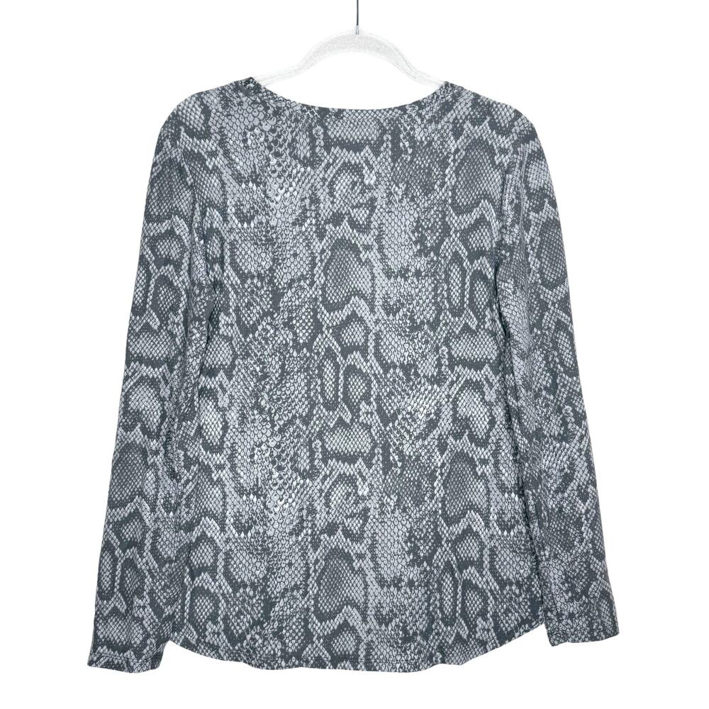 Planet Gold Snakeskin Long Sleeve Top Size Large Y2K Edgy Clubwear Animal Print - Picture 8 of 8